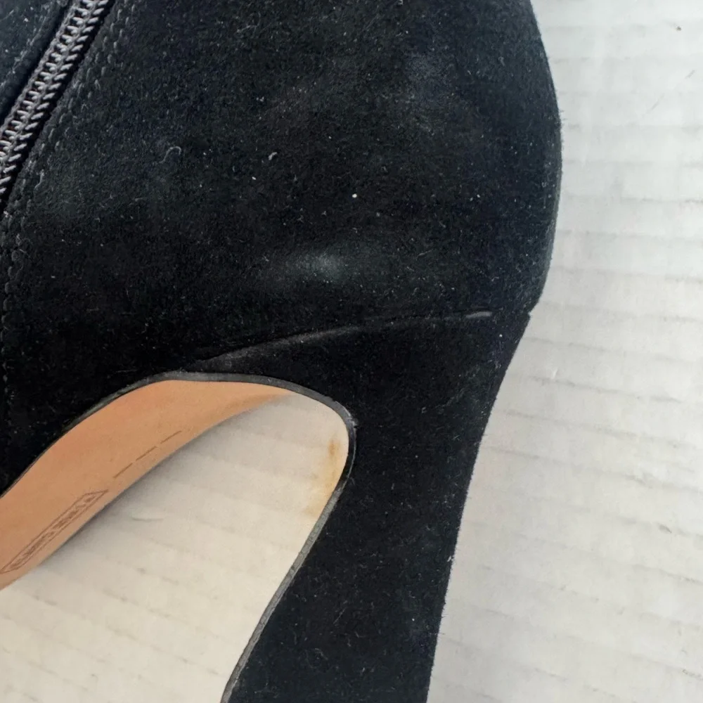 New Vince Camuto Taplana Thigh High Over the knee Black Suede Boots 5‎